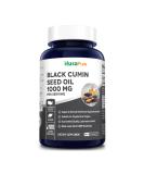NusaPure Black Seed Oil 1000mg, 180 Softgel Capsules - Cold-Pressed Nigella Sativa, Non-GMO & Vegetarian - Buy Online on GoSupps.com
