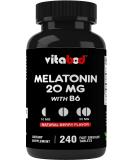 Melatonin 20mg - 240 Fast Dissolve Tablets - Drug Free - Natural Berry Flavor - Vegetarian, Non-GMO, Gluten Free by Vitabod (240 Count (Pack of 1)) (240 Count (Pack of 1)) - Buy Online on GoSupps.com