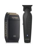 Supreme Trimmer Vader & CRUNCH Foil Shaver Kit | Professional DLC T-Blade Beard Trimmer ST3778 & Waterproof IPX6 Shaver Set | Black Barber Haircutting Tools for Precision Grooming - Buy Online on GoSupps.com