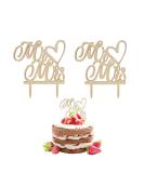 ZHjuju Wedding Cake Topper 2PCS Mr and Mrs Cake Topper Wooden Rustic Wedding Cake Toppers Personalised Retro Wooden Mr and Mrs Cake Topper for Wedding Valentine Anniversaries Cake Decoration - Buy Online on GoSupps.com