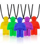 Sensory Chew Necklace 5 Pack for Ages 3+ - ADHD Autism SPD Oral Motor Tool - Robot Design - Special Needs Stimulation - Buy Online on GoSupps.com
