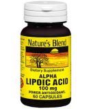 Buy Nature's Blend Alpha Lipoic Acid 100 mg - 60 Capsules | Premium Antioxidant Support for Healthy Aging & Metabolism - Buy Online on GoSupps.com