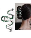 Fashionable Green Snake Design Metal Hair Claws Non Slip 4.3 Big Hair Claws Clips Halloween Gothic Women Girls Hair Accessories - Buy Online on GoSupps.com