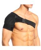 Adjustable Shoulder Bandage - Neoprene Support with Compression & Refrigeration Therapy for Sports Recovery - Buy Online on GoSupps.com