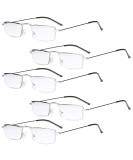 Eyekepper 5-Pack Stainless Steel Half-Eye Reading Glasses +3.5 | Stylish & Durable Readers for Men & Women - International Shipping Available - Buy Online on GoSupps.com