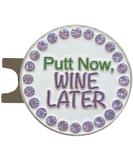 Giggle Golf Bling Putt Now, Wine Later Golf Ball Marker with A Standard Hat Clip - Buy Online on GoSupps.com