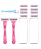 NHPY Women's Razor Set - 2 Razors + 8 Replacement Heads | Perfect for Intimate Areas & Facial Hair - Buy Online on GoSupps.com