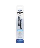 Oral-B Clic Toothbrush Ultimate Clean Replacement Brush Heads, Black, 2 Count - Buy Online on GoSupps.com