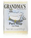 Buy Grandma's Lye Soap Set - 4 BIG 6 oz. Bars | Natural Handmade Soap for Healthy Skin - International Shipping Available - Buy Online on GoSupps.com