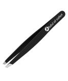 Abdul of Sialkot Slant Tip Stainless Steel Eyebrow Tweezers - Professional Precision for Women & Men - Perfect for Brow & Facial Hair - Pack of 1 (Black) - Buy Online on GoSupps.com