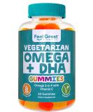 Feel Great Vitamin Co. DHA & Omega Gummies | Vegetarian | Vitamin C, Chia, Omega 3 6 9 | Supports Brain, Immune, Prenatal Functions | 60 Count - Buy Online on GoSupps.com