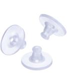 100 Pack Clear Rubber Earring Safety Backs Clutch Earring Pad - Buy Online on GoSupps.com