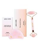 Grace & Stella Facial Roller & Gua Sha Duo - Rose Quartz & Jade Facial Massage Tools for Glowing Skin - Buy Online on GoSupps.com