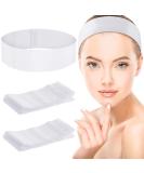90-Piece Disposable Spa Facial Headbands for Women - Stretch Non-Woven Hair Band for Salons - Soft Skin Care with Convenient Closure (White) - Buy Online on GoSupps.com