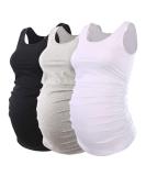 Love2Mi 3 Pcs Maternity Top Maternity Clothes Maternity Top Maternity Shirt M Black+white+grey - Buy Online on GoSupps.com