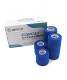 GSPCARE Mix Size Super Elastic Bandages for Vet Wrap & Sports - 4 Piece Assortment (Blue) - Buy Online on GoSupps.com