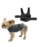 Dog Calming Coat | Thunder Jacket with Reflective Stripes for Fear Relief | Stress-Free Pet Vest in Heather Gray - Buy Online on GoSupps.com