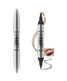 Buy Dark Brown 2-in-1 Eyebrow Pencil & Eyeliner - Long-lasting Waterproof Anti-Smudge Dual-Ended Tool for Perfect Eyebrows & Eyeliner | International Shipping Available - Buy Online on GoSupps.com