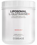 Codeage L-Glutamine Powder 5000mg - Vegan Non-GMO Amino Acid Supplement for Gut Health & Muscle Support - 3-Month Supply Liposomal Delivery 16.67 oz - Buy Online on GoSupps.com