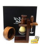 Grooming Shaving Set for Men | Double-Sided Safety Razor Wood Handle & Bowl | Premium Gift for Gentlemen - Buy Online on GoSupps.com
