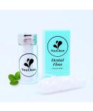Natural Peppermint Essential Oil Infused Vegan Dental Floss | Eco-Friendly Plant-Based Wax | 38 Yards in Refillable Glass Jar - Buy Online on GoSupps.com
