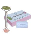 GEM PWR Rose Quartz + Jade Roller for Face and Neck Massage  Dual Gemstones with Durable Steel Handle and Travel Bag. Minimize Wrinkles  Reduce Puffiness and Restore Skin's Elasticity and Radiance Jade + Rose Quartz - Buy Online on GoSupps.com