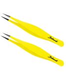 Bellesante 2 PCS Surgical Grade Precision Tweezers - Stainless Steel Sharp Tweezers for Ingrown Hair, Eyebrow Grooming, Splinter & Tick Removal - Needle Nose - Buy Online on GoSupps.com