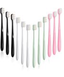 12 Pack Ultra Soft Bristle Toothbrush for Sensitive Gums - Adult Micro Nano Toothbrush with 20,000 Soft Bristles in 4 Colors - Buy Online on GoSupps.com