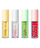 LOPHE 4Pcs Plumping Lip Oil Kit Makeup Lip Gloss Set Fruit-Flavored Lip Care Oil Long Moisturizing Lip Gloss Tinted Lip Oil Non-Sticky FInish High-Shine Hydrating Light Clear Liquid Lipsticks 4PCS-C - Buy Online on GoSupps.com