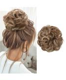 Buy Messy Bun Hair Extensions with Rubber Band - Large Synthetic Ponytail Hair Parts (12h24# Light Gold Brown & Pale Gold Blonde) - Buy Online on GoSupps.com