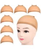6 Pcs Light Brown Stretchy Nylon Wig Caps for Women, Girls, Kids - FANDAMEI - Buy Online on GoSupps.com