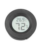 Mini Digital Hygrometer Thermometer | Indoor Humidity Temperature Monitor with Large LCD Display and Backlight for Reptile - Black - Buy Online on GoSupps.com