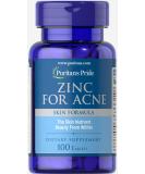 Puritans Pride Zinc for Acne  100 CounT 100 Count (Pack of 1) - Buy Online on GoSupps.com