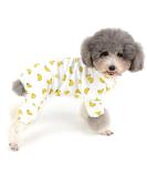 Zunea Little Dog Overall - Enchanting Banana Romper | Soft Cotton Pajama Clothing for Pets Unisex 4-Legged Sleepwear for Cats & Puppies (Pack of 1) - Buy Online on GoSupps.com