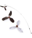 Cobee Cat Feather Propeller Wall Toys - Interactive Replacement Refills for Kittens (Black + Gray) | Fun Chaser Toy & Attachments - Buy Online on GoSupps.com