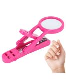 Older Nail Clipper with Magnifying Glass - Stainless Steel Adjustable Fingernail & Toenail Cutter for Seniors & Babies (Rose Red) - Buy Online on GoSupps.com