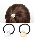 Cute Cat Hair Ties for Women, Toddlers, and Teens - 2Pcs | Elastic Ponytail Holders for Thick & Thin Hair | No Damage Hair Bands for Kids - Buy Online on GoSupps.com