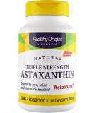 Healthy Origins Astaxanthin Triple Strength 12mg - 60 Softgels | Antioxidant Support - Buy Online on GoSupps.com