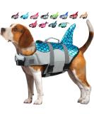 Emust Dog Chimney Shark Swimming Vest - Safety Lifeguard for Small Medium & Large Dogs - Blue (S) - Ideal for Pool Beach & Boating - Buy Online on GoSupps.com