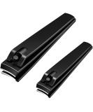 Premium Nail Clipper Set - Sturdy Stainless Steel Toenail & Fingernail Cutter for Men & Women | Sharp Curved Blades | Black - Buy Online on GoSupps.com