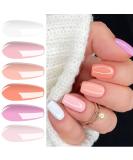 Vishine Gel Nail Polish Kit - 6 Colors White Nudes Pink Peach | UV Gel Manicure Set for All Seasons - Buy Online on GoSupps.com