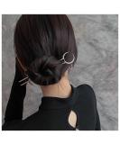 Yheakne Vintage Moon Hair Stick Pin - Silver U Shape Hair Fork for Women and Girls - Buy Online on GoSupps.com