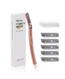 Stainless Steel Eyebrow Shavers & Razors for Men & Women | Reusable Dermaplaning Tools | 6-Blade Ros gold Facial Razors - Buy Online on GoSupps.com