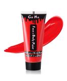 Go Ho Red Cream Face Body Paint(2.37 oz) Water Based Red Devil Makeup Face Painting for Adults Children SFX Cosplay Costumes Festivals Halloween - Buy Online on GoSupps.com