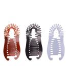 Numblartd 3Pcs Elongated Interlocking Plastic Banana Clip Hair Combs - Stylish Hair Accessories for Ponytail Holder - Buy Online on GoSupps.com