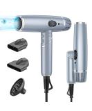 Ions F hn 2000W Hair Dryer | Quick Drying Brushless Engine Quiet & Lightweight | Magnetic Diffuser Long Cable & LCD Display | Ideal for Home Salon & Travel - Blue - Buy Online on GoSupps.com