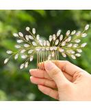 Yokawe Gold Bridal Wedding Hair Comb - Vintage Rhinestone Side Combs for Women and Girls - Buy Online on GoSupps.com