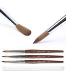 Modelones 3pcs Acrylic Nail Brush Set, Size 8/10/12 Kolinsky Acrylic Brushes for Acrylic Powder Application, Nail Extension, 3D Nail Carving, Round Shaped Nail Art Brushes with Wooden Handle - Buy Online on GoSupps.com