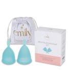 Reusable Menstrual Cup Set - 2 Sizes | Eco-Friendly Alternative to Tampons & Pads (Blue) - Buy Online on GoSupps.com