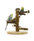 WishesMar Budgie Playground for Cockatiels & Parrots - 24.5x22x22 cm Wooden Bird Playset - International Shipping - Buy Online on GoSupps.com
